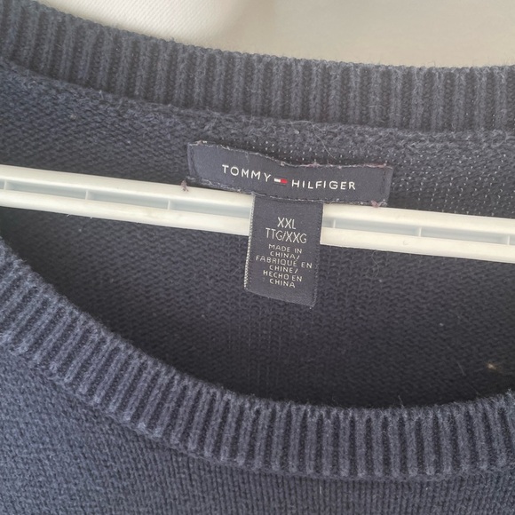 Tommy Hilfiger Dark Blue Crew Neck Sweater xxl - Picture 3 of 3